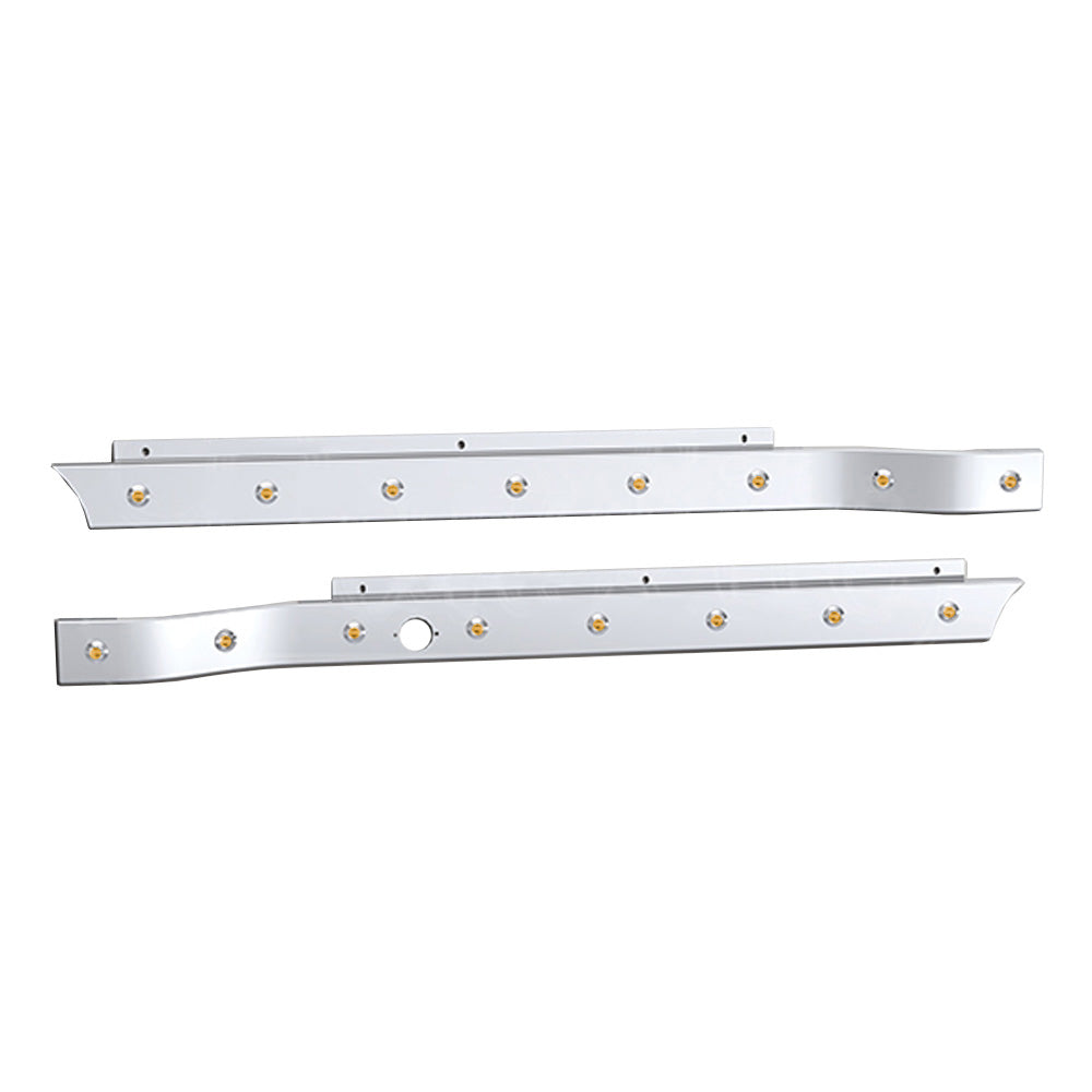 Peterbilt 589 Cab Panels with Eight 3/4" LED and Block Heater Cutout