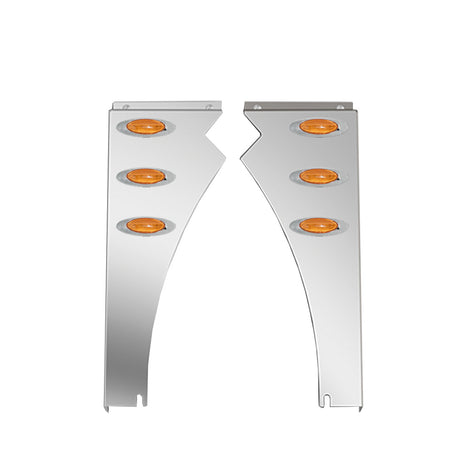 PB 589 short hood Ext panel with three M5 LED lights, close-up