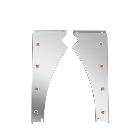 PB 589 short hood Ext panel with four 3/4" round M5 LED lights, close-up
