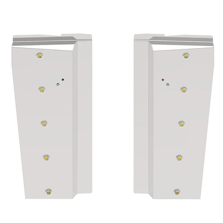 PB 589 long hood Ext panel with 3/4" five round LED lights, close-up