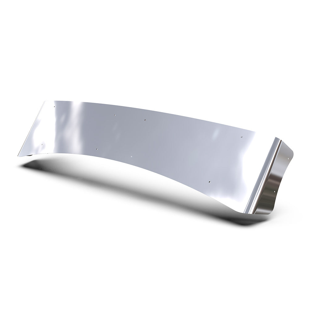 17" to 13-1/2" Aero 304 SS Visor for KW T680, T880, W990 for Standup Sleeper
