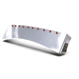 AERO 304 SS Visor KW T680, T880, W990 with Ten Amber LED Bullseye Lights