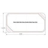 Western Star 4900 Daycab Rear Window Surround Stainless Steel Trim