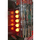 Peterbilt 589 Front SS AC Bars 5 GLO Amber Watermelons for 15" Donaldson