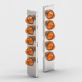 Peterbilt 589 Front SS AC Bars 5 Amber Watermelon for 15" Donaldson