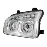 Kenworth T880 LED Headlight with Turn Signal and White Halo