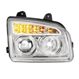 Kenworth T880 LED Headlight with Turn Signal and White Halo