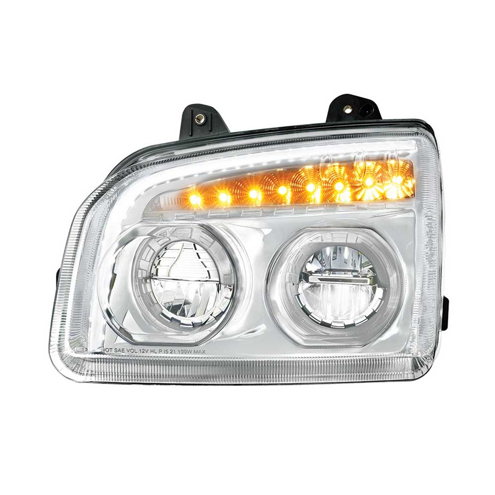 Kenworth 2015+ T880 Headlight with Turn Signal, Light Bar