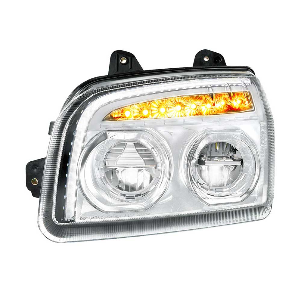 Kenworth 2015+ T880 Headlight with Turn Signal, Light Bar