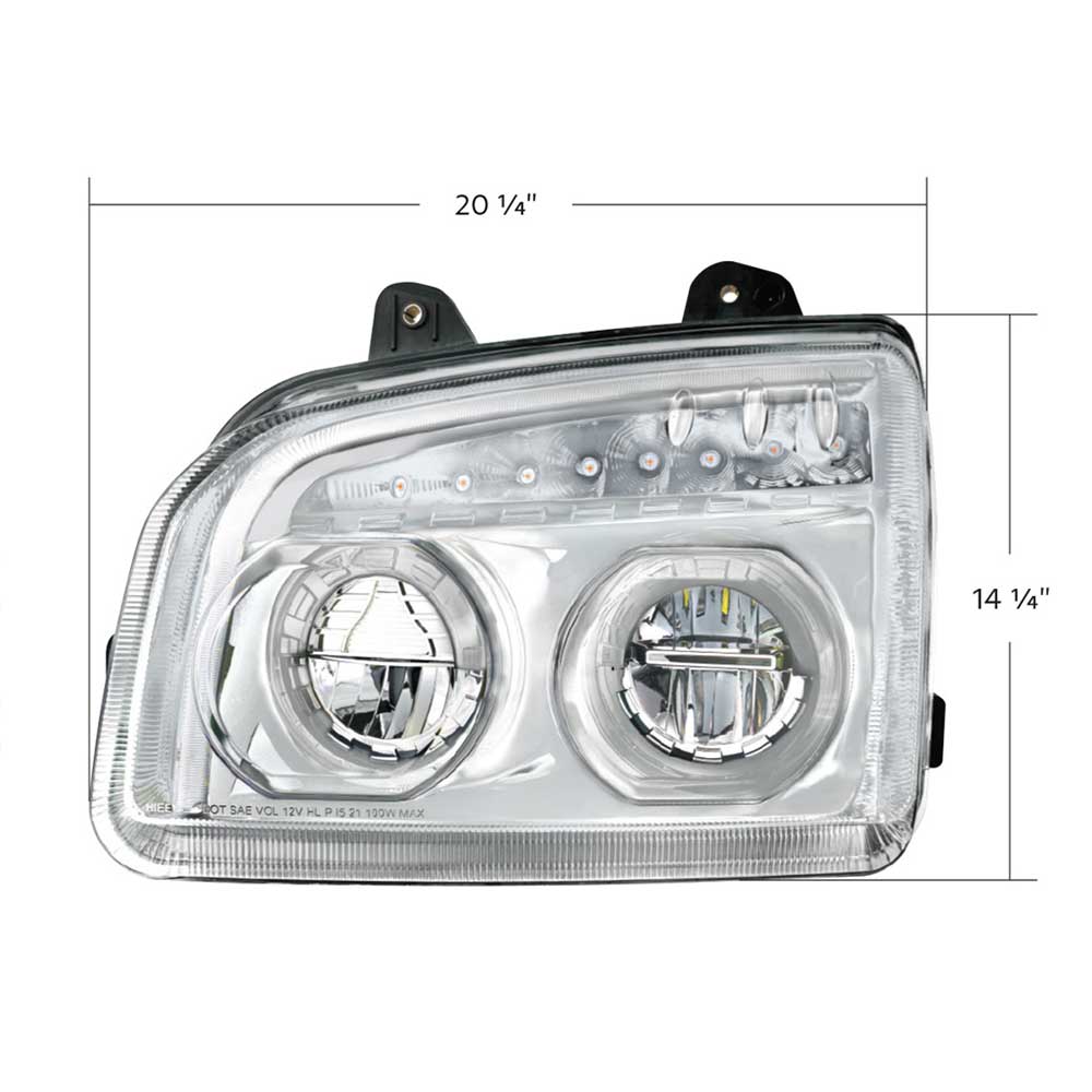 Kenworth 2015+ T880 Headlight with Turn Signal, Light Bar