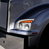Kenworth 2015+ T880 Headlight with Turn Signal, Light Bar