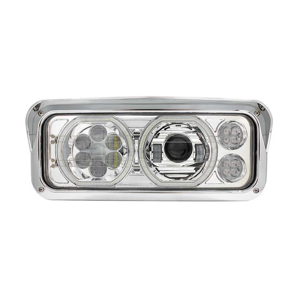 High Power Heated 10 LED Headlight with LED Turn, DRL