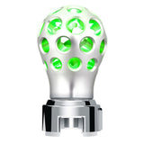 Silver Thread-On Anodized Phoenix Style Ball Gearshift Knob with LED 13/15/18 Adapter