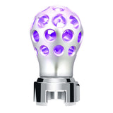 Silver Thread-On Anodized Phoenix Style Ball Gearshift Knob with LED 13/15/18 Adapter