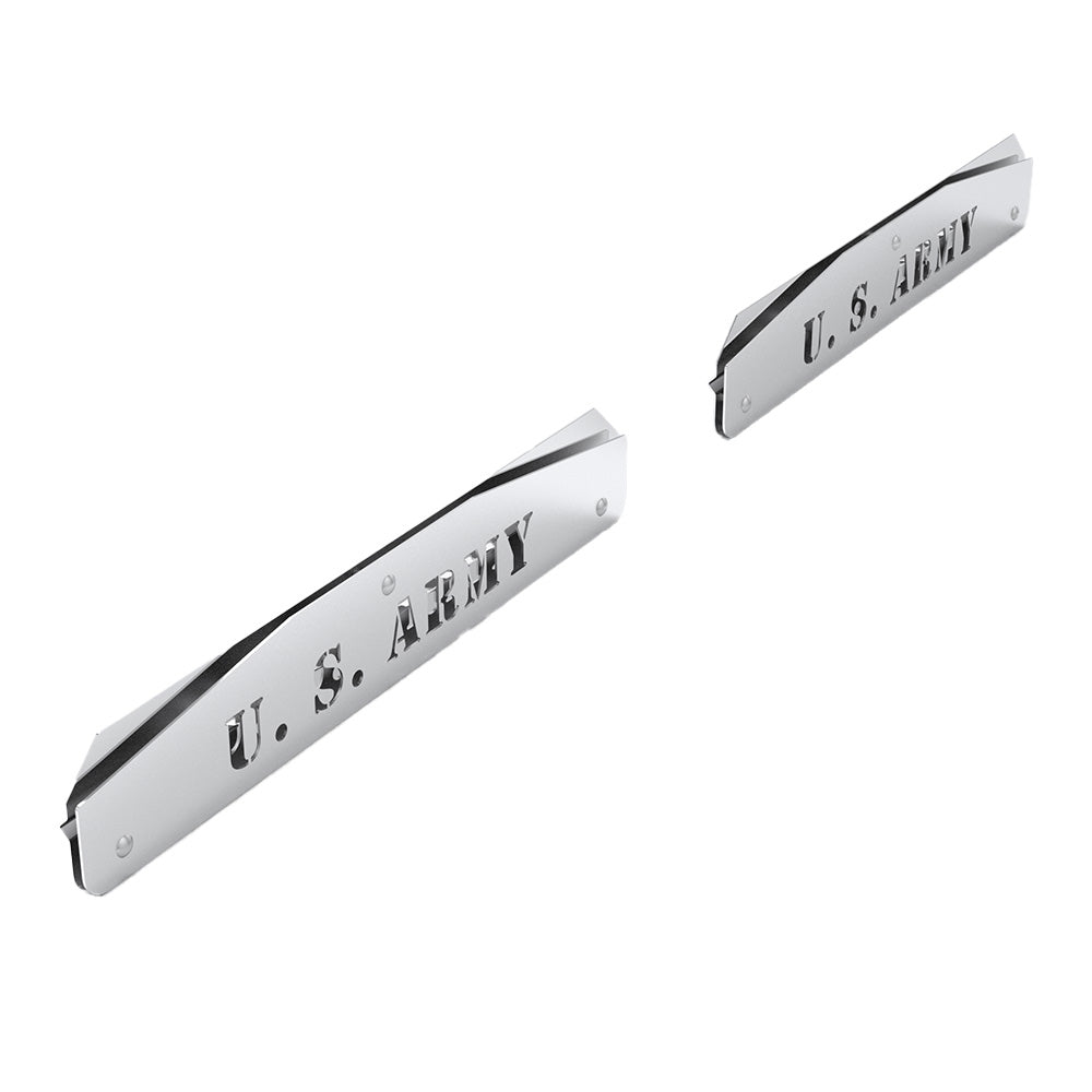 24" Angled Stainless Steel U.S. Army Mudflap Weights