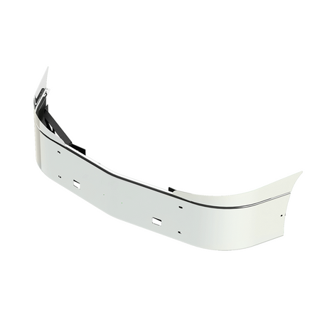 16" International LT 2017 and newer set back chrome bumper with tow holes, close-up