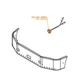16" PB 386 Set Back Axle Chrome Bumper with Tow, Step and Amber lights