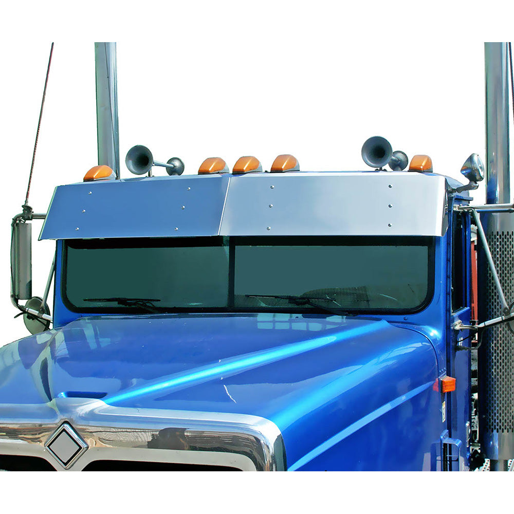 13" SS Drop Visor for International 9300-9900 Day Cabs