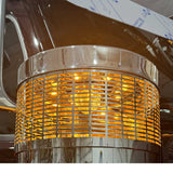 PB 389, 589 Air Cleaner SS Light Brackets for 15" Donaldson  with Eight  ¾", One Watermelon Cutouts