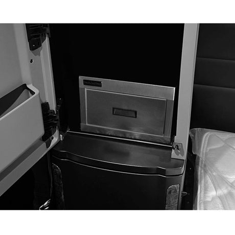 Peterbilt 589 stainless steel one drawer storage unit for semi trucks