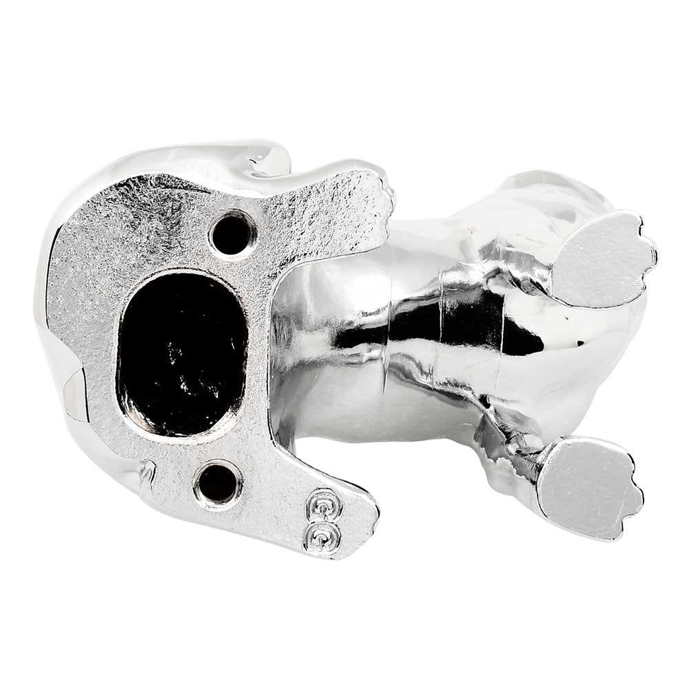 Chrome Howling Wolf Hood Ornament