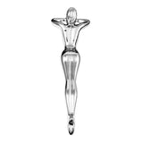 Chrome Posing Lady Hood Ornament