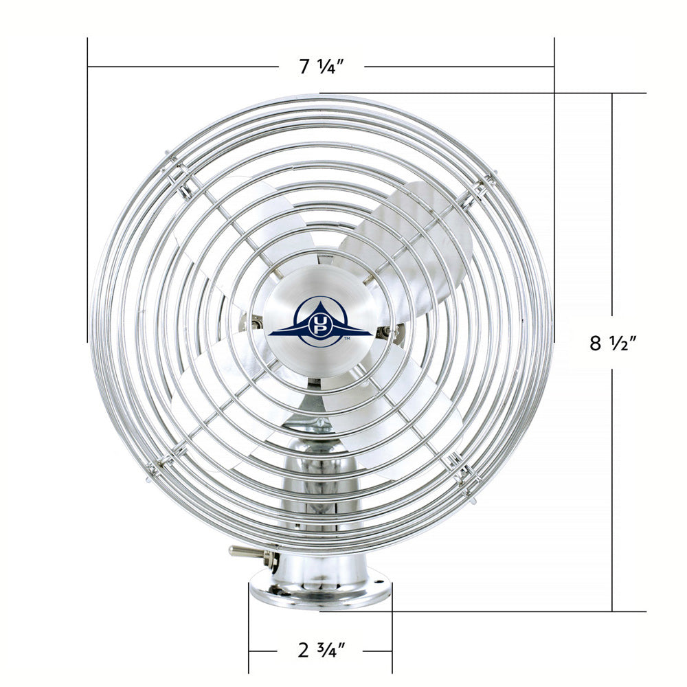6" Chrome Heavy Duty Fan - 12 Volt
