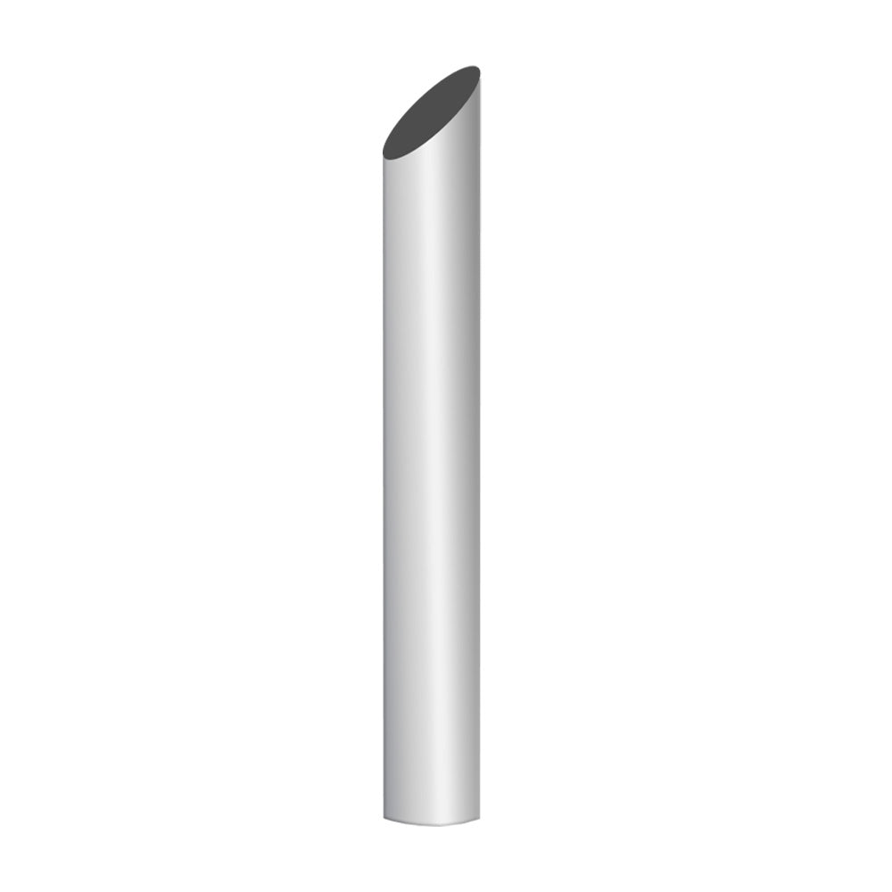 6"D x 48"L Mitered Chrome Top Stack Plain End