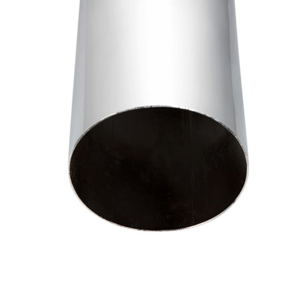 5"D x 24"L Curved Chrome Top Stack Plain End