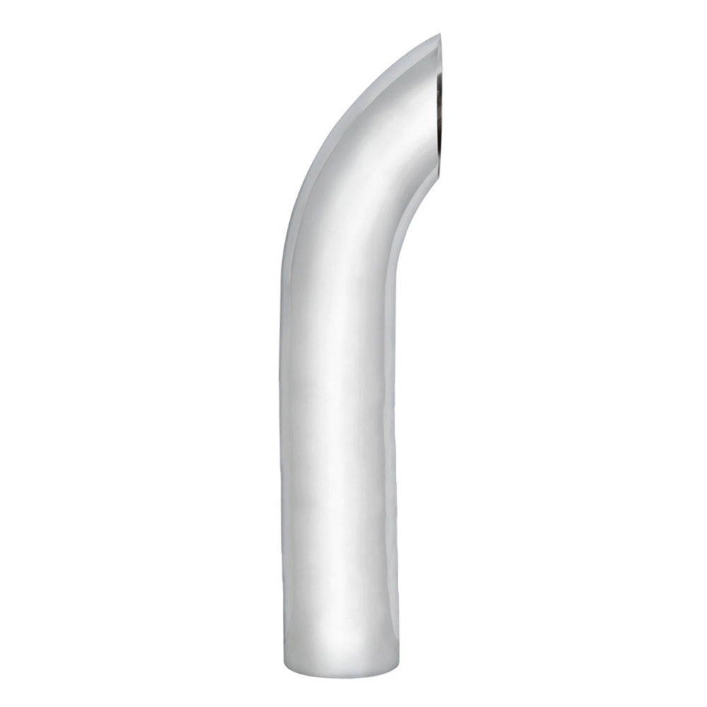 5"D x 60"L Curved Chrome Top Stack Plain End