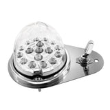 Kenworth Double Fury 17 LED Watermelon Clear Lens Above Door Dome SS Light Kit