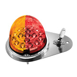 Kenworth Double Fury 17 LED Watermelon Clear Lens Above Door Dome SS Light Kit