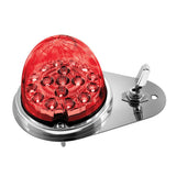 Kenworth Double Fury 17 LED Watermelon Clear Lens Above Door Dome SS Light Kit