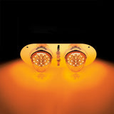 Peterbilt, Kenworth Above Door SS Dome Light Plate 2 Watermelon Holes