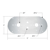 Peterbilt, Kenworth Above Door SS Dome Light Plate 2 Watermelon Holes