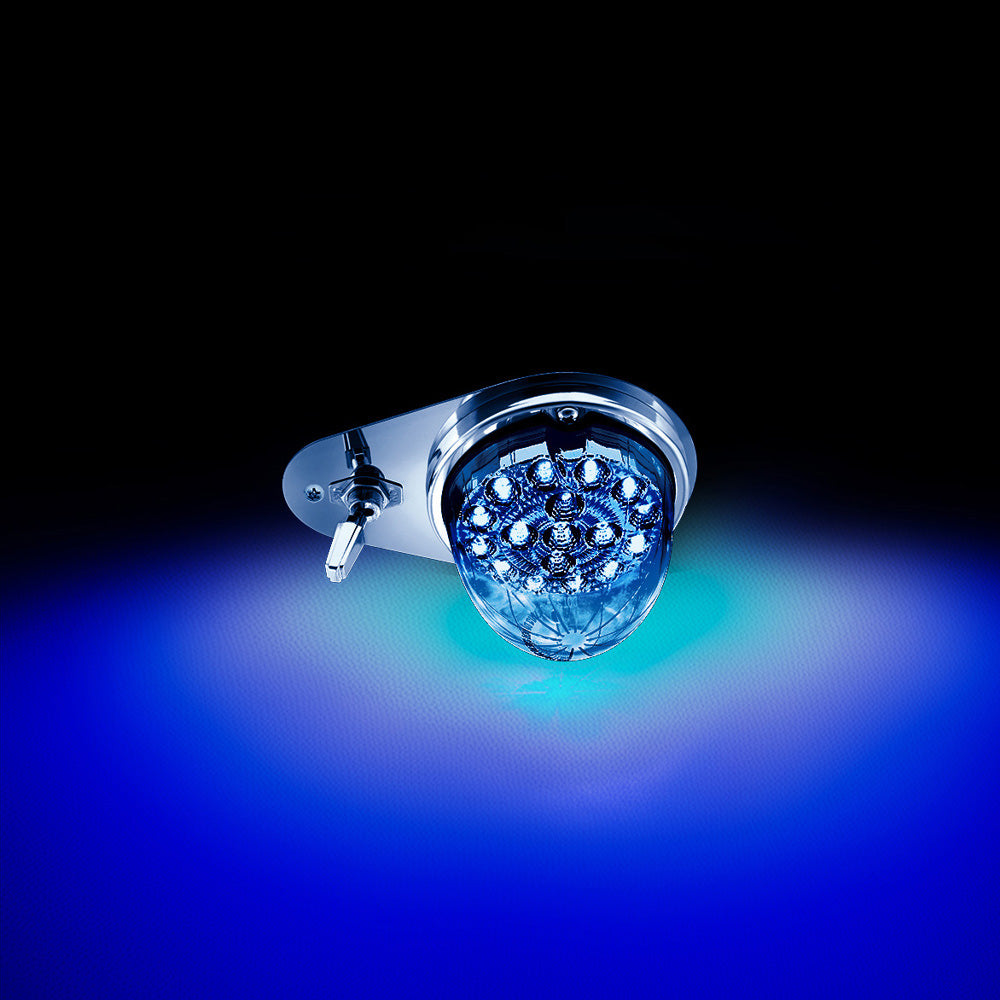 Kenworth T600, T660, T800, W900 Above Door SS Light Plate 2 Watermelon Holes