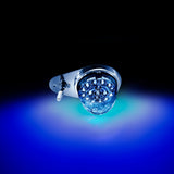 Kenworth T600, T660, T800, W900 Above Door SS Light Plate 2 Watermelon Holes