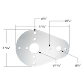 Kenworth T600, T660, T800, W900 Above Door SS Light Plate 2 Watermelon Holes