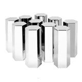 33mm x 5" Chrome Flat Top Hex Nut Cover,  Thread On 10PK
