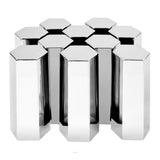 33mm x 5" Chrome Flat Top Hex Nut Cover,  Thread On 10PK