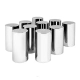 33mm x 4-1/4" Chrome Flat Top Nut Cover, Push On 10PK