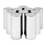 33mm x 5" Chrome Flat Top Nut Cover, Push On 10PK