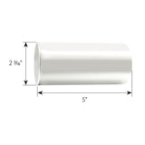33mm x 5" Chrome Flat Top Nut Cover, Thread On 10PK