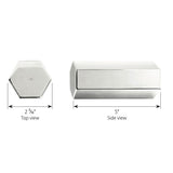 33mm x 5" Chrome Flat Top Hex Nut Cover,  Thread On "“ 60PK