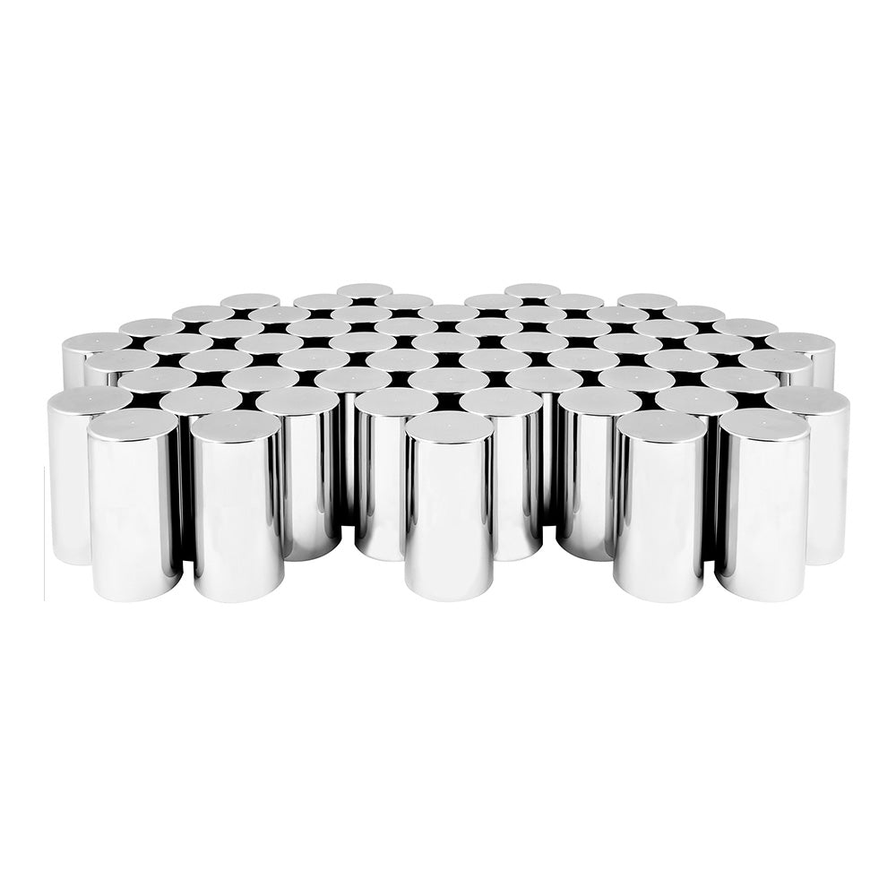 33mm x 4-1/4" Chrome Flat Top Nut Cover, Push On 60PK