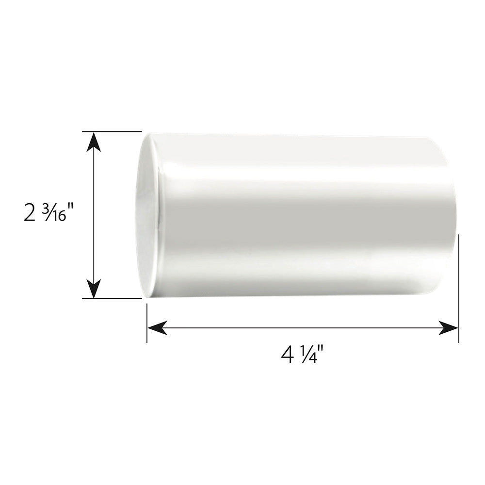 33mm x 4-1/4" Chrome Flat Top Nut Cover, Thread On 60PK
