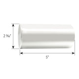 33mm x 5" Chrome Flat Top Nut Cover, Thread On 60PK