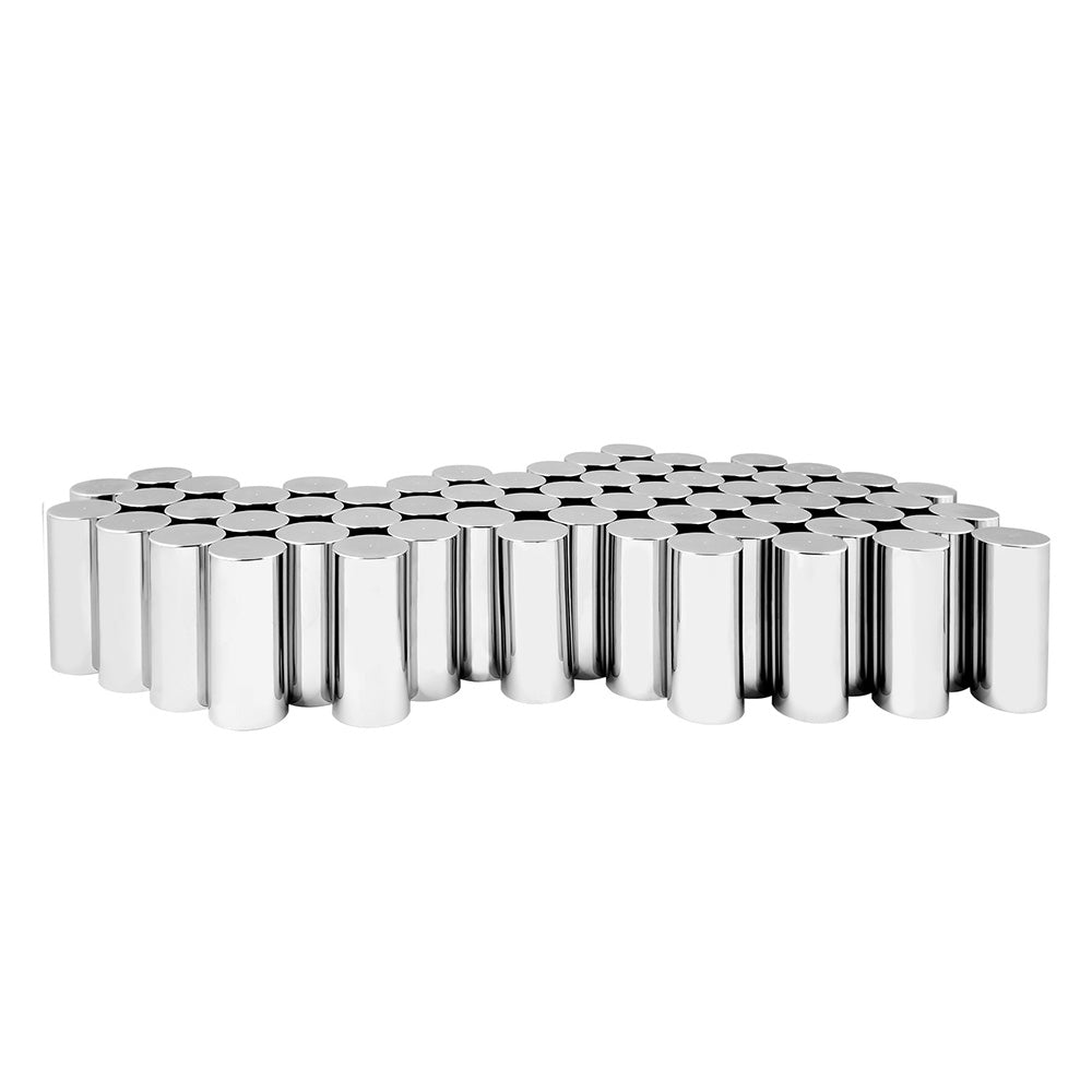 33mm x 5" Chrome Flat Top Nut Cover, Thread On 60PK