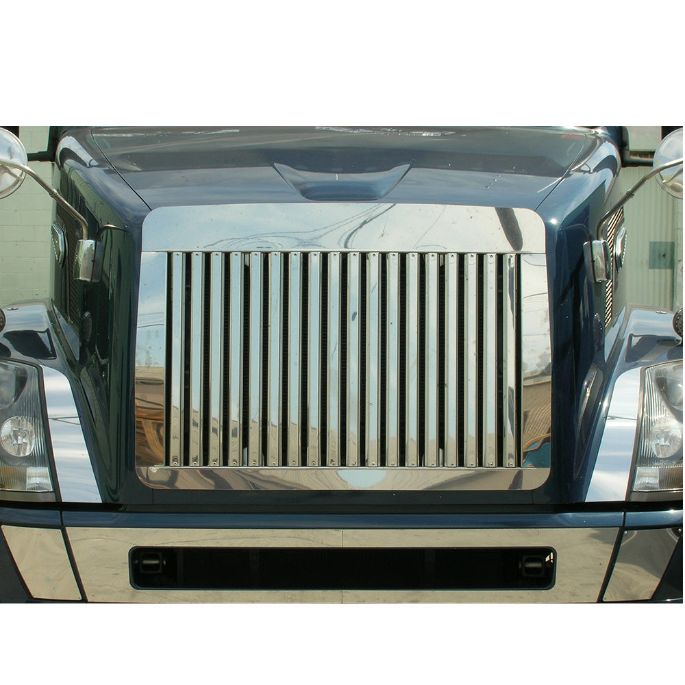 Volvo VN/VNL Stainless Steel Grill with 18 Vertical Bars