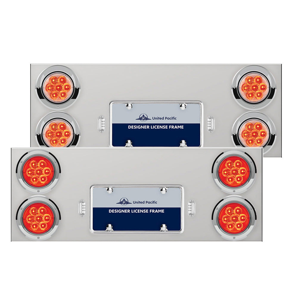 SS Standard Rear Center Panel with 4" Reflector LEDs. LP and Visors